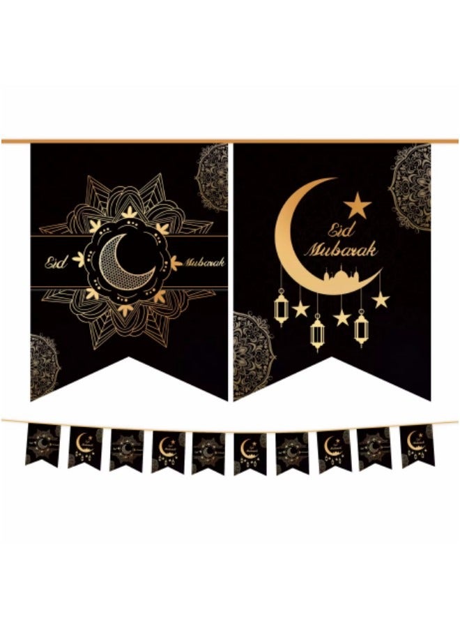 GGEROU 15Pcs Eid Mubarak Banner,Ramadan Banner,DIY Eid Mubarak Decorations,Eid Mubarak for Eid Decorations,for Home Ramadan Eid Decorations, Ramadan Decorations for Home - Image 1
