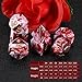 QMAY DND Dice Set DD Polyhedral Dice 7 Pcs for Dungeons and Dragons Blood red and White - Image 4