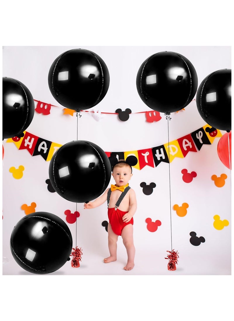 KATCHON Giant Black Foil Balloons pack of 6 for Party Decorations  - Image 2
