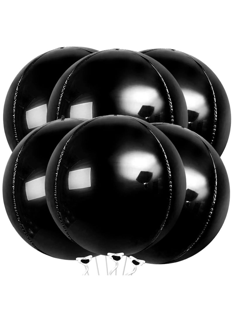 KATCHON Giant Black Foil Balloons pack of 6 for Party Decorations  - Image 1