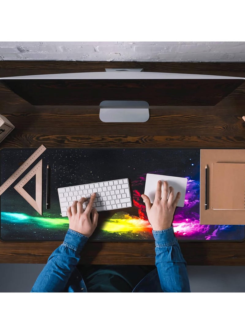 EFISH Mouse Pad (800 * 300 * 3 MM) Extended Large Mouse Mat Desk Pad, Stitched Edges Mousepad,Non-Slip Rubber Base,XL Gaming Mouse Pad for Office & Home  - Image 1