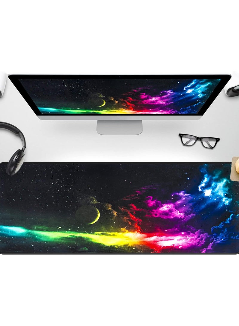 EFISH Mouse Pad (800 * 300 * 3 MM) Extended Large Mouse Mat Desk Pad, Stitched Edges Mousepad,Non-Slip Rubber Base,XL Gaming Mouse Pad for Office & Home  - Image 5