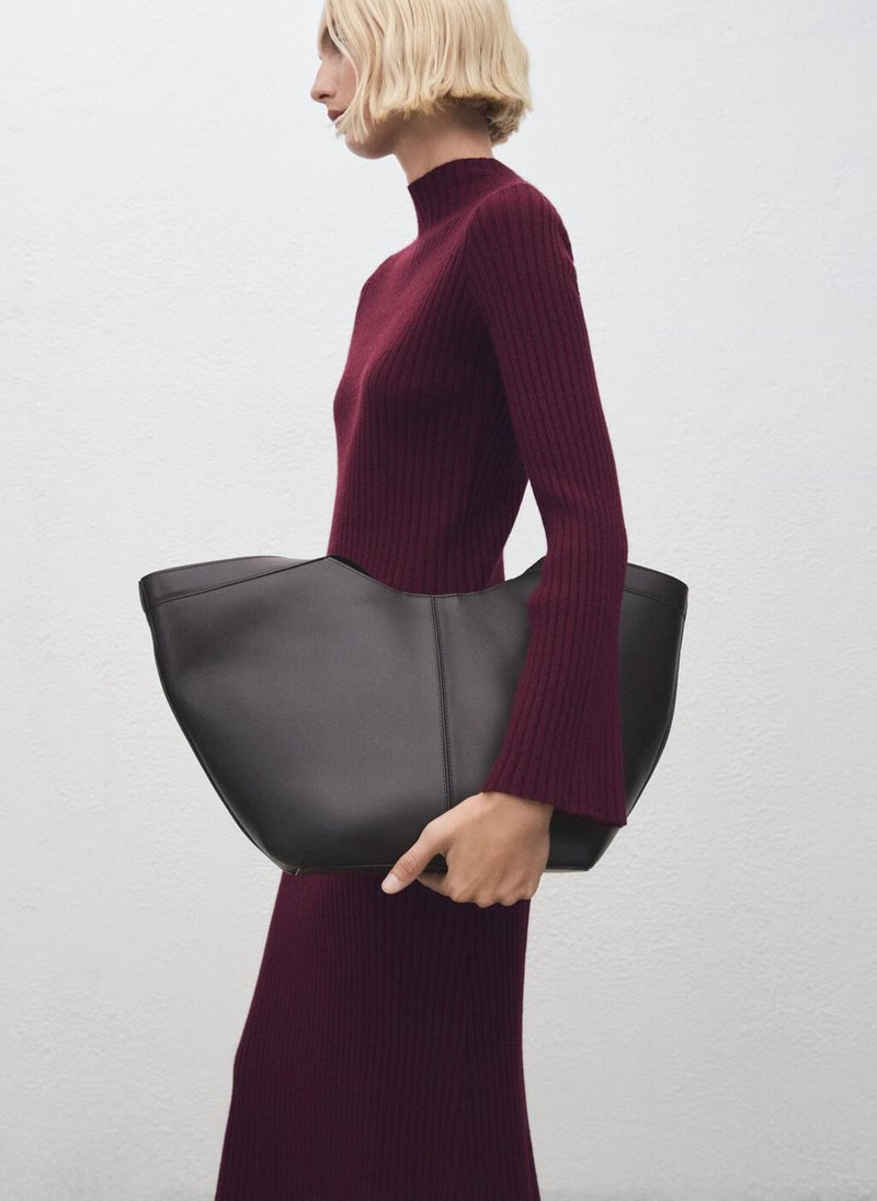 مانجو فستان بياقة بيركنز مضلع - Image 3