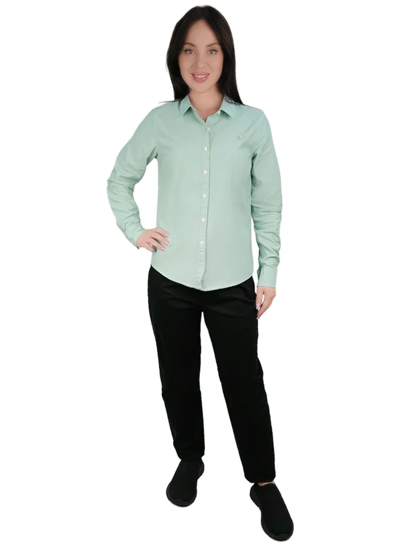 جيوردانو Women’s Slim Oxford Shirt with Embroidery