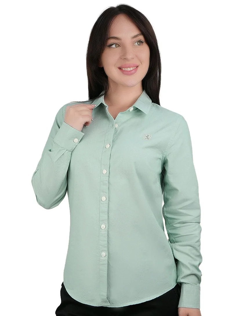 جيوردانو Women’s Slim Oxford Shirt with Embroidery