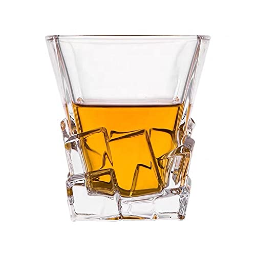 TIENER Timeless European Crystal Whiskey Glasses Set Pcs- 355 Ml Bar Glass for Drinking Bourbon, Whisky, Scotch, Cocktails, Cognac- Old Fashioned Cocktail Tumblers (Set of 2) - Image 5