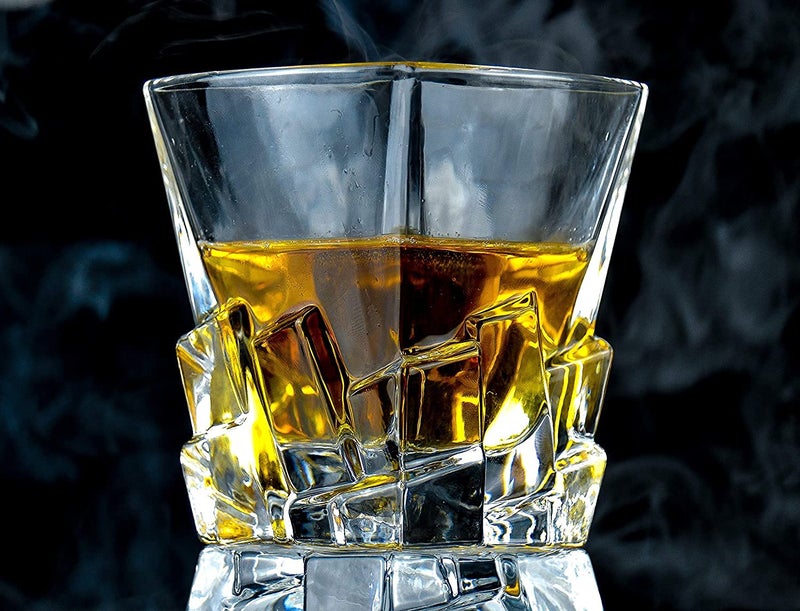 TIENER Timeless European Crystal Whiskey Glasses Set Pcs- 355 Ml Bar Glass for Drinking Bourbon, Whisky, Scotch, Cocktails, Cognac- Old Fashioned Cocktail Tumblers (Set of 2) - Image 1
