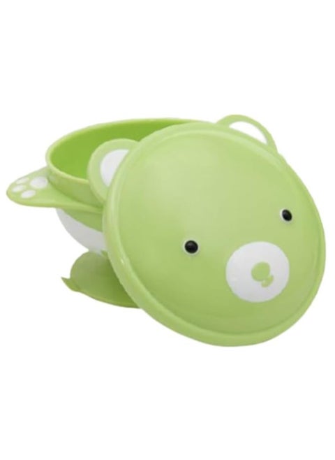 Baby feeding bowl with silicone base and design-cardboard with large capacity, feeding bowl made of materials that keep food warm for small children, one piece green color, from Rana store