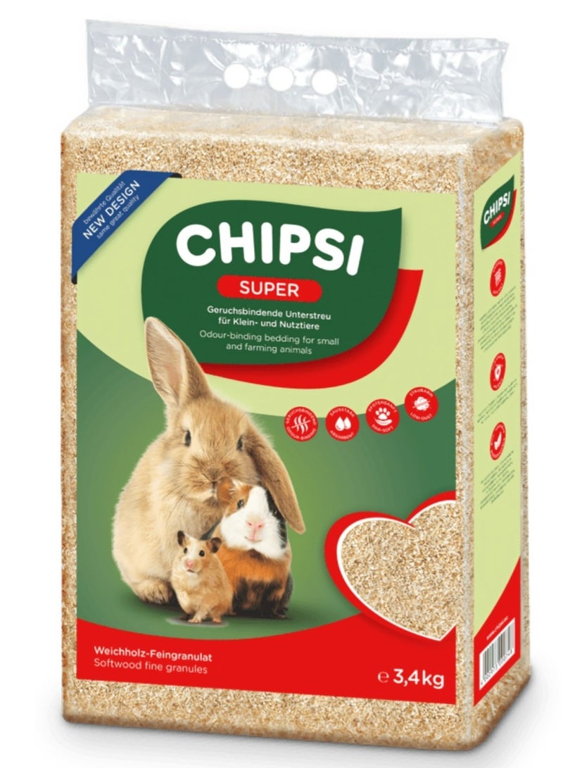 Chipsi Super Woodchips-Fine Granules-3.2kg (60L) - Image 1