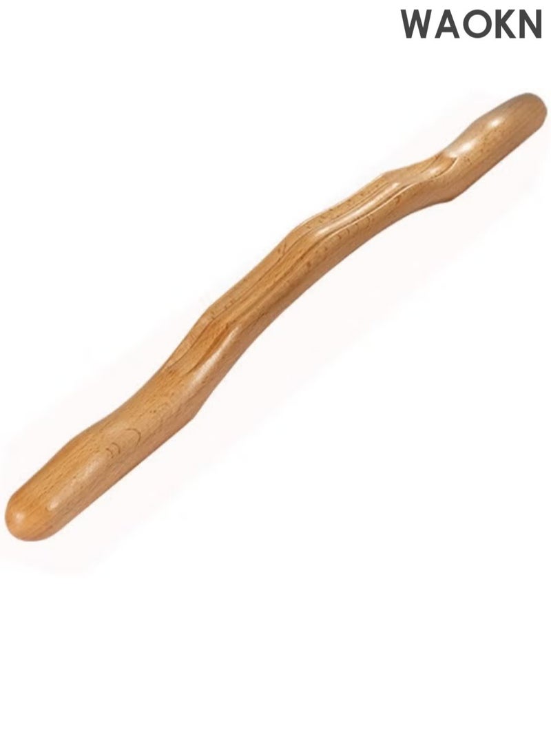WAOKN Household Wooden Whole Body Massage Stick to Relax Muscles and Body Shaping, Muscle Release and Soft Tissue Massage Tool, Back, Belly, Shoulder Flexor Release Tool, Lymphatic Drainage Tool - Image 1