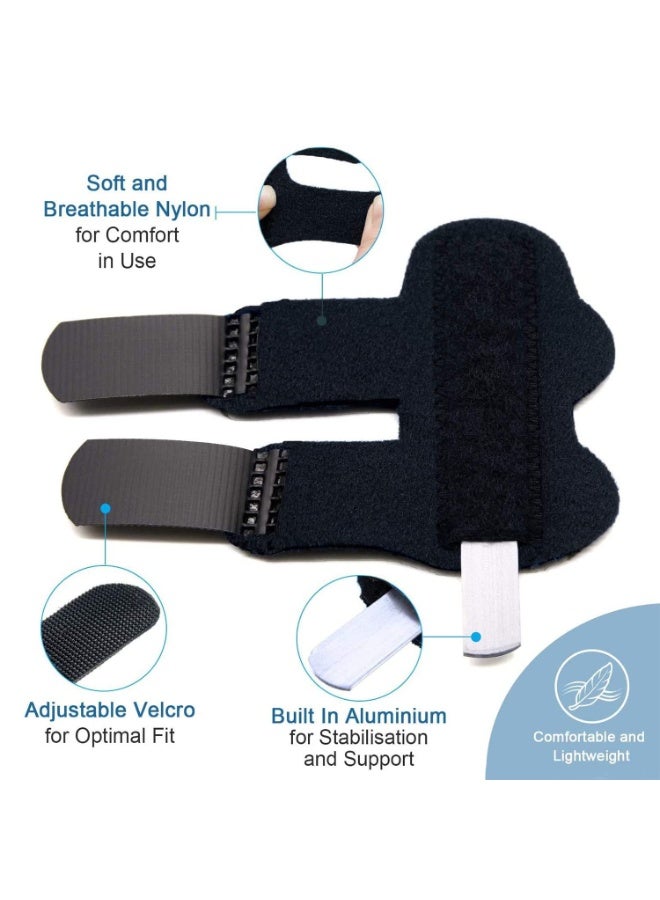 دعامة إصبع زنادي عدد 2 قطعة لتقويم الإصبع – جبيرة قابلة للتعديل لعلاج إصبع المطرقة ودعم مفاصل الأصابع - Image 3