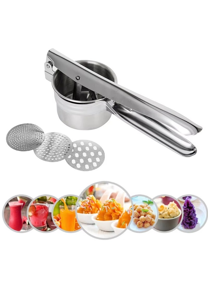 Masher Ricer الصحافة البطاطا المكشوفة الفولاذ المقاوم للصدأ سحق البري الفواكه الخضروات SqueezerJuicer الصحافة صانع أدوات المطبخ - Image 1
