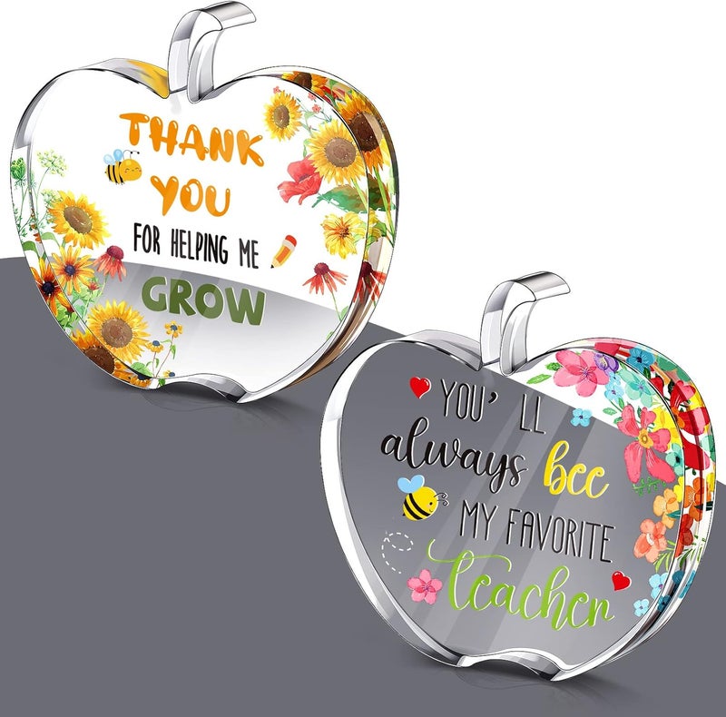 Chunful 2 Pieces Class of 2023 Teacher Appreciation Gifts Acrylic Graduation Gifts Teacher Appreciation Decor Gifts for Graduation Teachers Appreciation Day (Bee) - Image 1