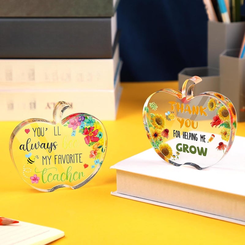 Chunful 2 Pieces Class of 2023 Teacher Appreciation Gifts Acrylic Graduation Gifts Teacher Appreciation Decor Gifts for Graduation Teachers Appreciation Day (Bee) - Image 4