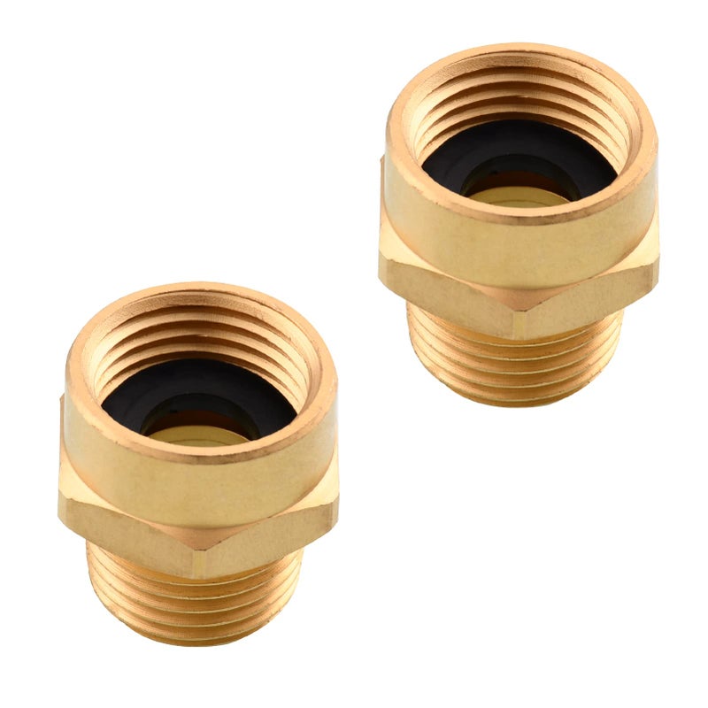 Tecmolog 2 Pcs BSP to NPT Adapter Brass G12 Female Thread to 12 NPT Male Thread Connector Converter Fittings SBA0372 - Image 2