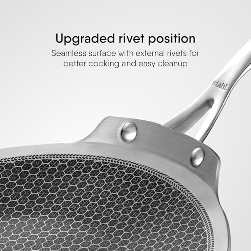 Stahl Artisan Hybrid 26 cm Roti Tawa 4 mm Thick | Triply Stainless Steel Tawa with Honeycomb Structured Stick Resistant Layer | Scratch Resistant Roti Tawa Compatible with Induction & Gas Stove - Image 5