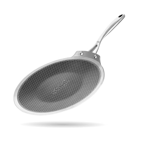 Stahl Artisan Hybrid 26 cm Roti Tawa 4 mm Thick | Triply Stainless Steel Tawa with Honeycomb Structured Stick Resistant Layer | Scratch Resistant Roti Tawa Compatible with Induction & Gas Stove - Image 1