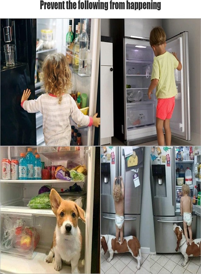 LAVNIK Child Safety Door Locks Self Adhesive Cabinet Locks and Refrigerator Fridge Freezer Door Lock for Toddler Kids Refrigerator Fridge Cupboard Wardrobe Multi-Usage - Image 4