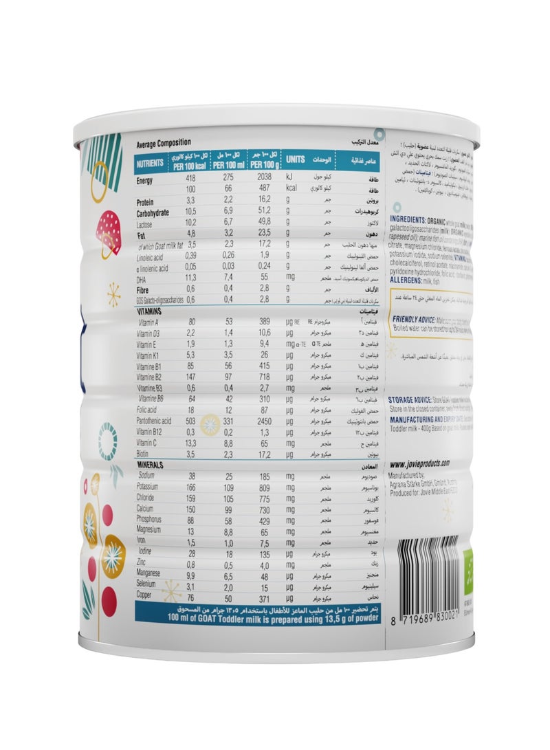 Jovie Organic Goat Toddler Milk Stage 3 2 x 400g  - Image 2