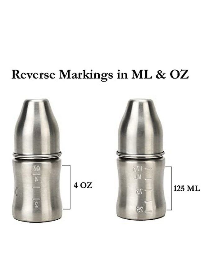 Speedex Stainless Steel Infant Baby Feeding Bottle Bpa Free Anti Colic Plastic Free Medium Flow Nipple (Bliss125 Ml) - Image 4