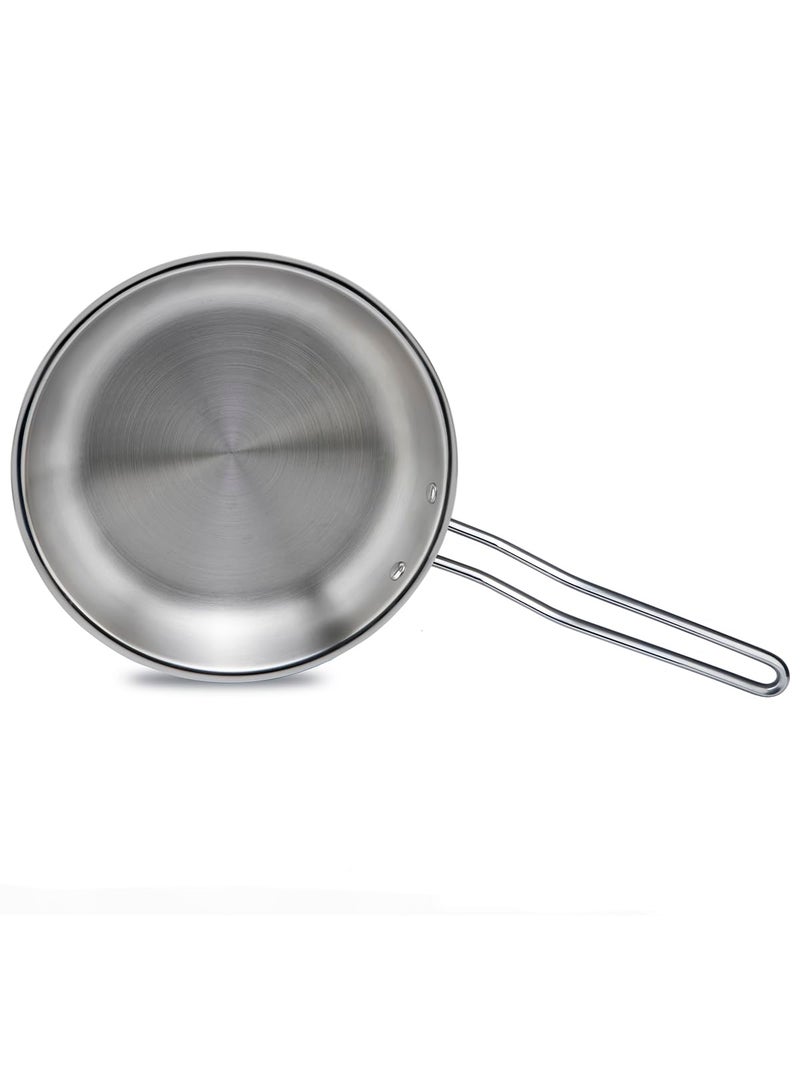 Home Pro HOME-PRO Triply Stainless Steel Fry Pan 26cm Diameter with lid 1.9L Capacity (Triply, Induction Bottom) - Image 3