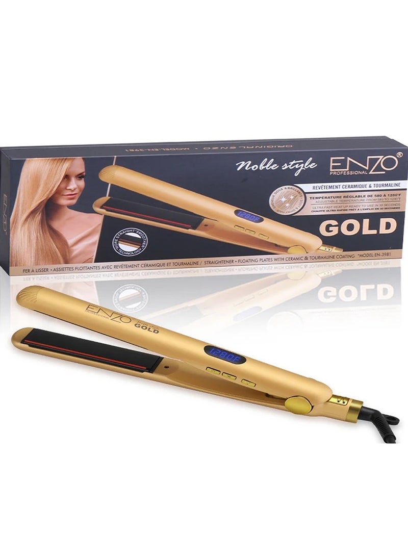 ENZO Professional hair straightener dedicated to applying keratin and protein EN-3981 - Gold  - Image 2
