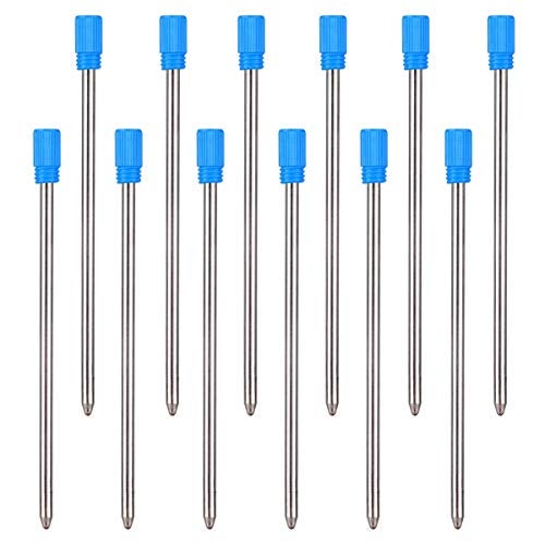 Penyeah Replacement Pen Refills for Twist/Click Pens with Spring, 2.75" Ballpoint Pen Refills for Versatile 4-in-1 Stylus/Lighted Tip Pen, Fine Point (Pack of 12, Blue Ink) - Image 1