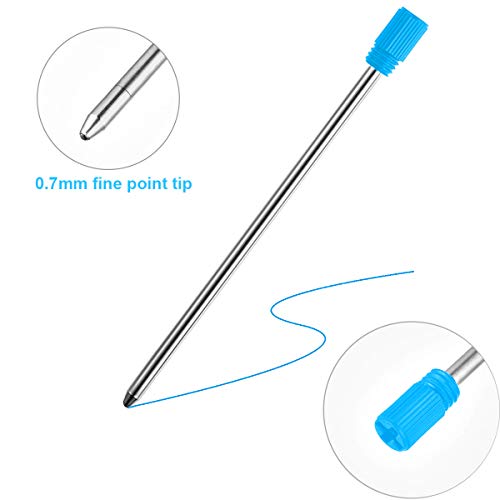Penyeah Replacement Pen Refills for Twist/Click Pens with Spring, 2.75" Ballpoint Pen Refills for Versatile 4-in-1 Stylus/Lighted Tip Pen, Fine Point (Pack of 12, Blue Ink) - Image 3