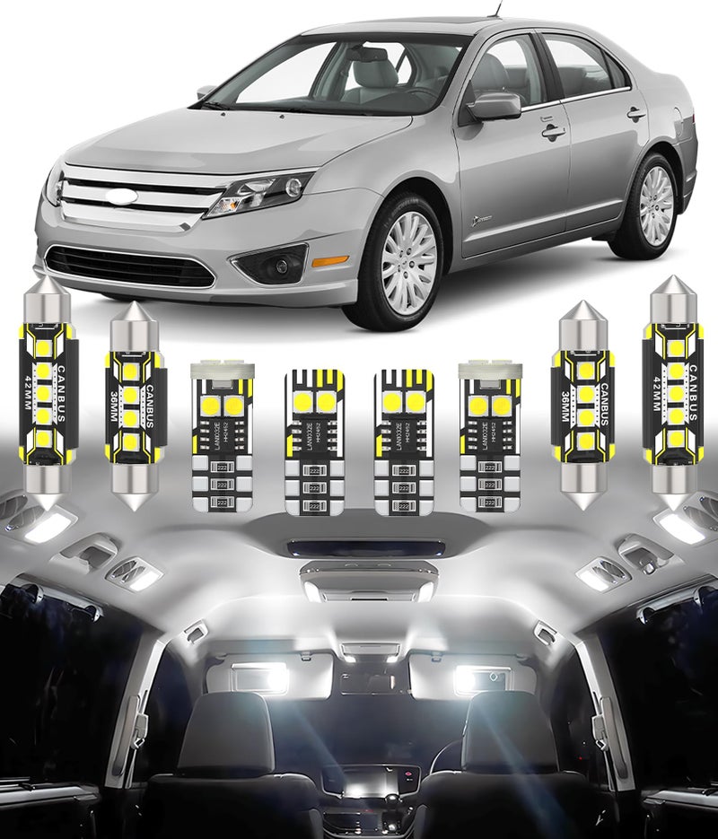 BMT xms Car Interior LED Light Replacement for FORD Fusion 200620126000K Super Bright Interior Light Bulbs Package 13pcs - Image 2