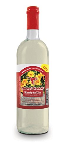 sweet-seed رحيق الطيور الطنانة من سويت سيد - 25 أونصة لكل زجاجة - جاهز للاستخدام، مصنوع في الولايات المتحدة الأمريكية | يمدد عمر الرحيق لمغذيات الطيور الطنانة - Image 5
