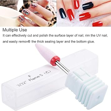 TARSHYRY Nail Drill Bits Professional Nail Polisher Nail Manicure Tool Ceramic Cylinder Nail Manicure Tools Excellent for Grinding Polishing Peeling Drilling Carving Nair Art Tools02 - Image 5