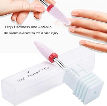 TARSHYRY Nail Drill Bits Professional Nail Polisher Nail Manicure Tool Ceramic Cylinder Nail Manicure Tools Excellent for Grinding Polishing Peeling Drilling Carving Nair Art Tools02 - Image 4
