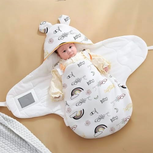 StarAndDaisy Baby Swaddle Wrap for Newborn 0–9 Months, Baby Sleeping Bag Or Blanket, Muslin Swaddle for New Born Baby for All Season (Boys & Girls)-Rainbow Print - Image 1