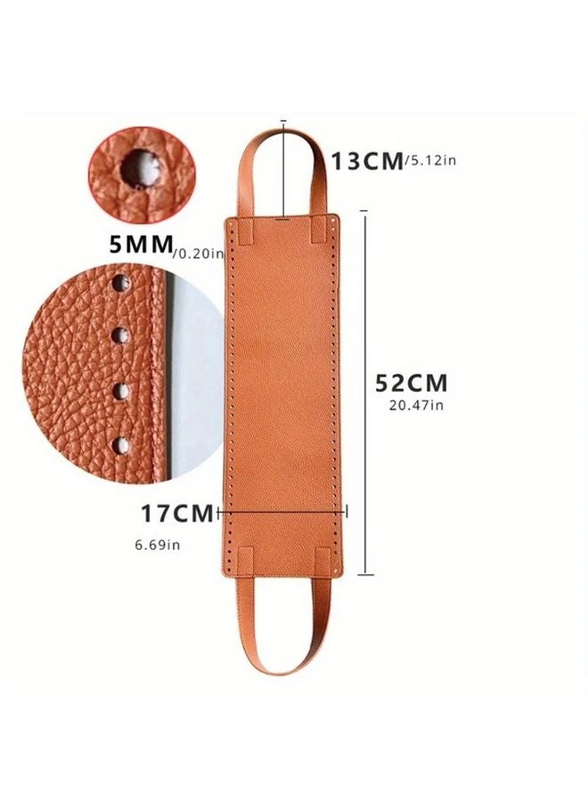 Brown DIY Woven Bag Accessories Faux Leather Body And Strap Hook Handbag Materials - Image 5