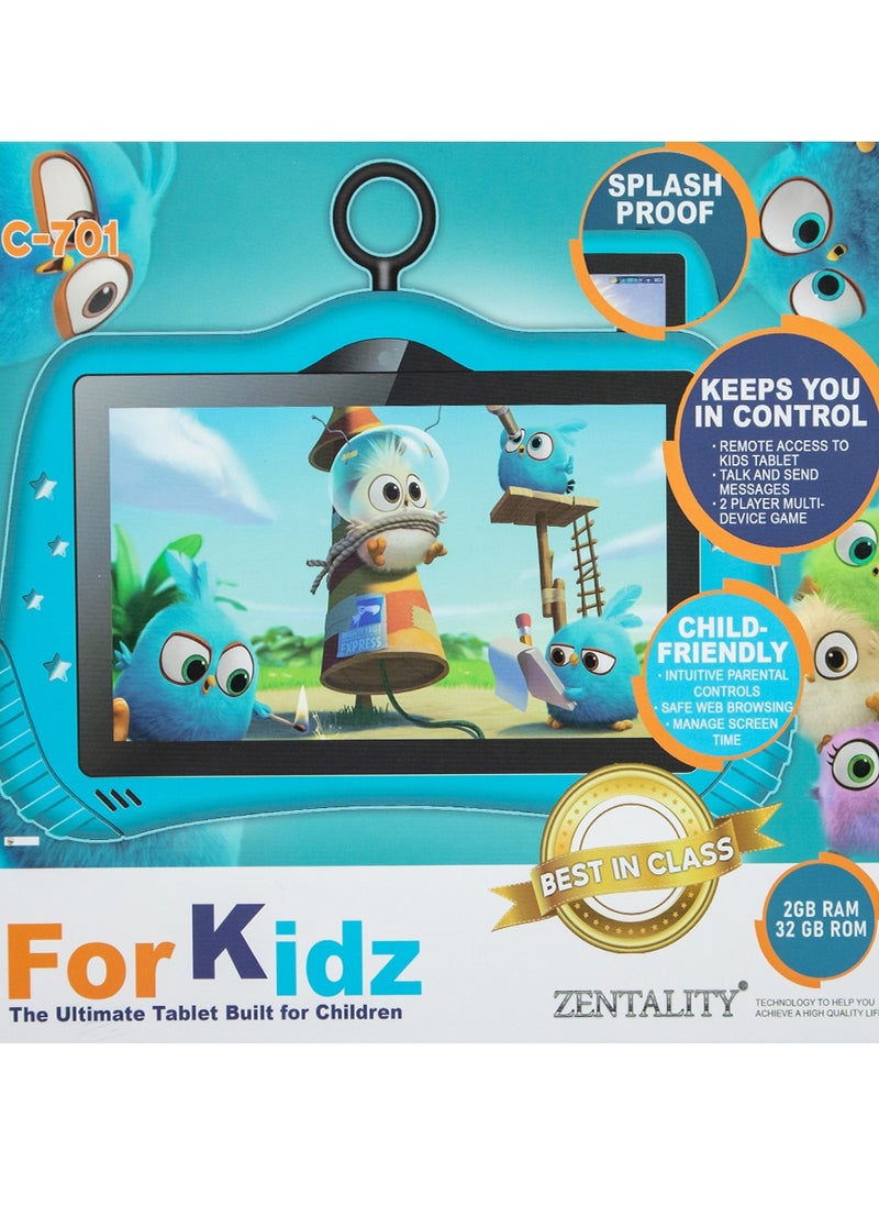 Zentality 7" (inches) WiFi Tablet For Kidz with 2GB RAM 32GB Storage, Zentality - C-701  - Image 3