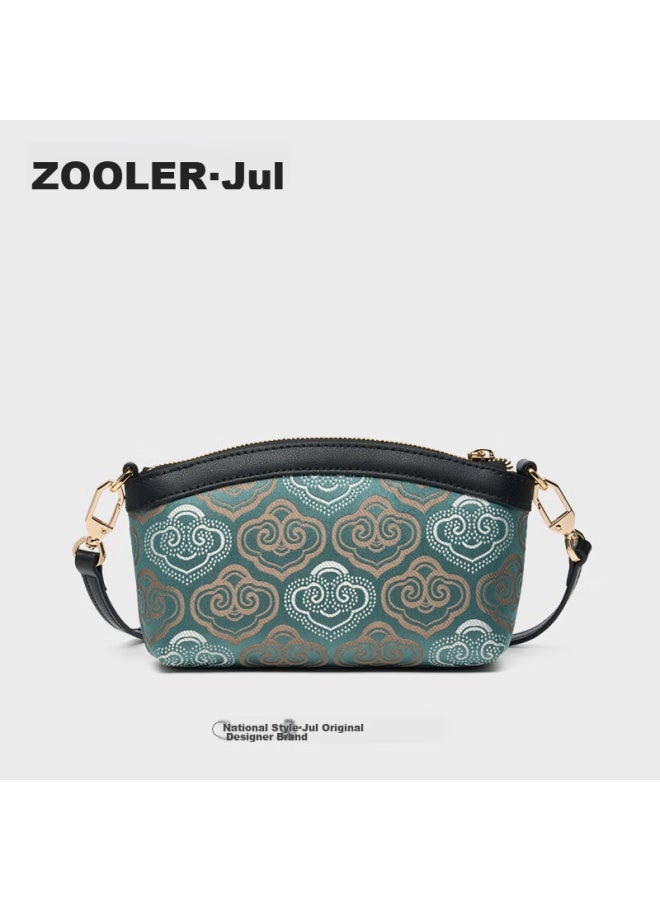 ZOOLER Zhuer Handbag Women's Bag Chinese Cultural Heritage Zhuang Brocade Ladies' Bag Cowhide Crossbody Clutch Bag Qixi Festival Gift For Wife - Image 3