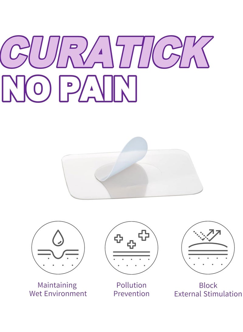 Curatick Oral Wound Home Care Solution – Transparent Patch for Oral Wounds, Mint Flavored, 12mm (6 Patches) - Image 2