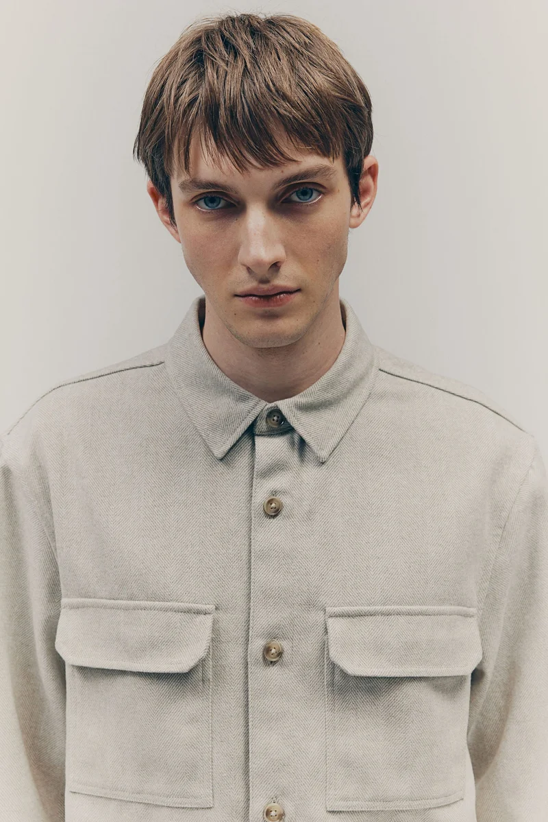 H&M Regular Fit Felted overshirt