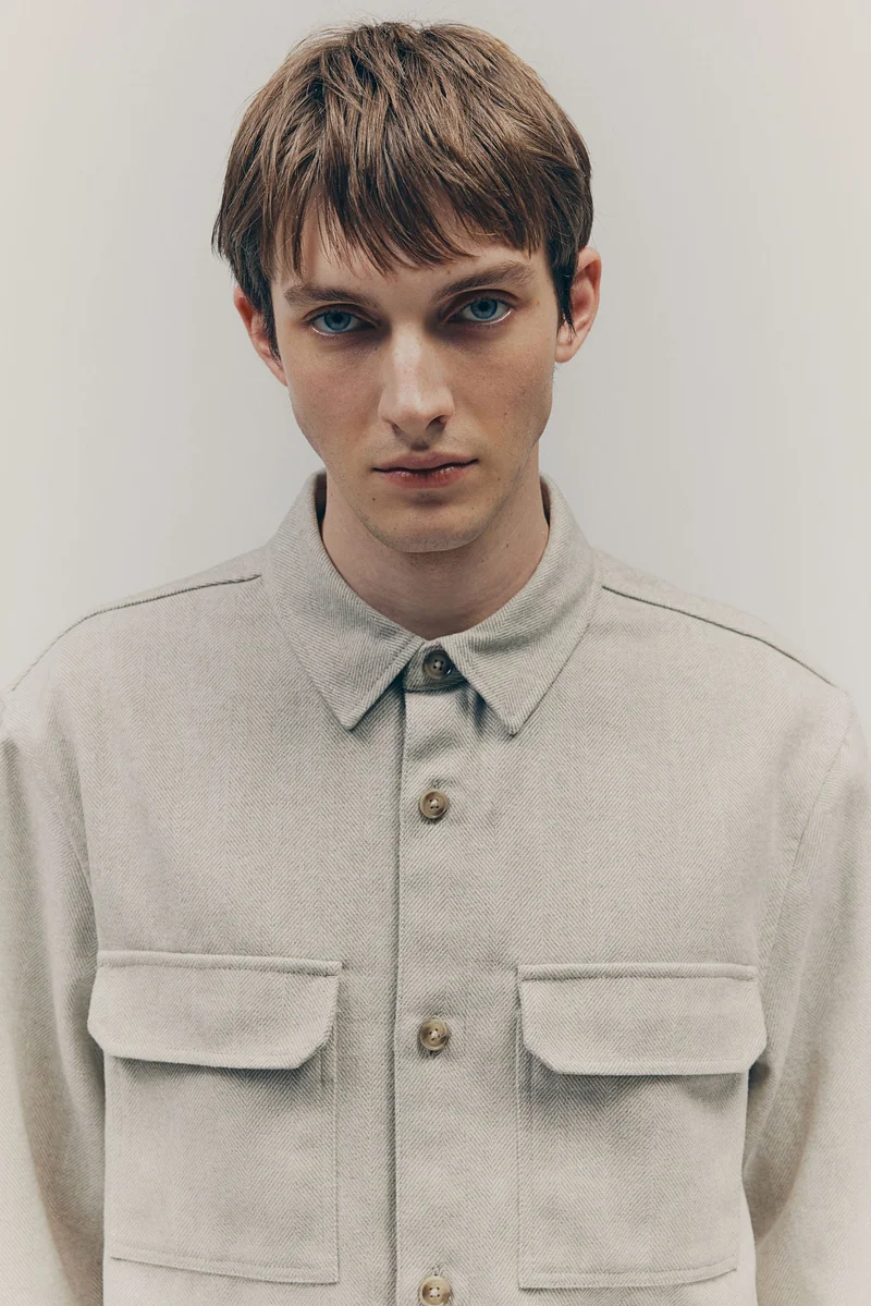 H&M Regular Fit Felted overshirt