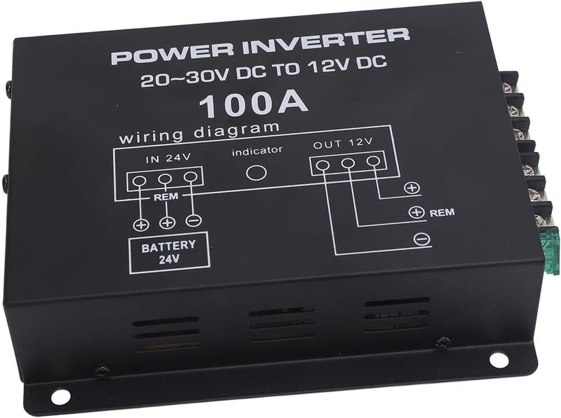 SUNGOOYUE 24V to 12V Step Down Converter, Metal Alloy Voltage Regulator with Dual Cooling Fans, Efficient 24V to 12V Power Conversion for Cars Trucks RVs SUVs Buses (100A) - Image 5