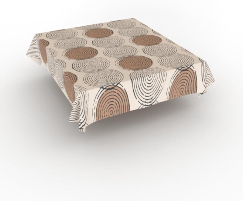 ART MOOD HOME Water-Proof Tablecloth â€“ Elegant and Durable Polyester Table Cover, Stain-Resistant, Machine Washable, Perfect for Dining, Kitchen & Events - 140L x 140W CM - Rounds