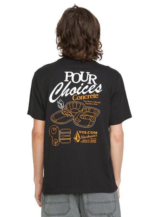 Volcom Men's Pour Choices Short Sleeve Workwear Tee, Black, XL - Image 5