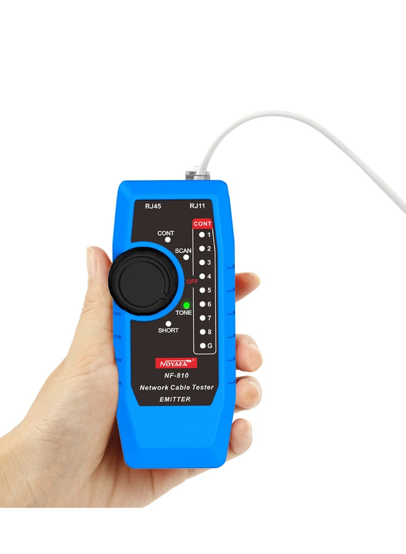 NOYAFA NF-810 Network Cable Tester Kit for RJ11 RJ45 CAT5 CAT6 LAN Cable Multi Function Wire Tracker Wiremap PoE TEL Testing Line Finder with LED Light Earphone Tool Bag - Image 4