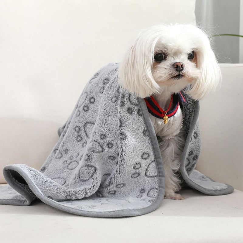 Medium Dog Blanket Portable Warm Plush Fleece Mat Washable Lightweight for Crate Bed Sofa Travel - Image 5