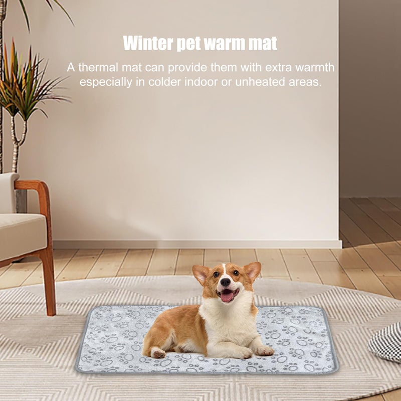 Medium Dog Blanket Portable Warm Plush Fleece Mat Washable Lightweight for Crate Bed Sofa Travel - Image 4