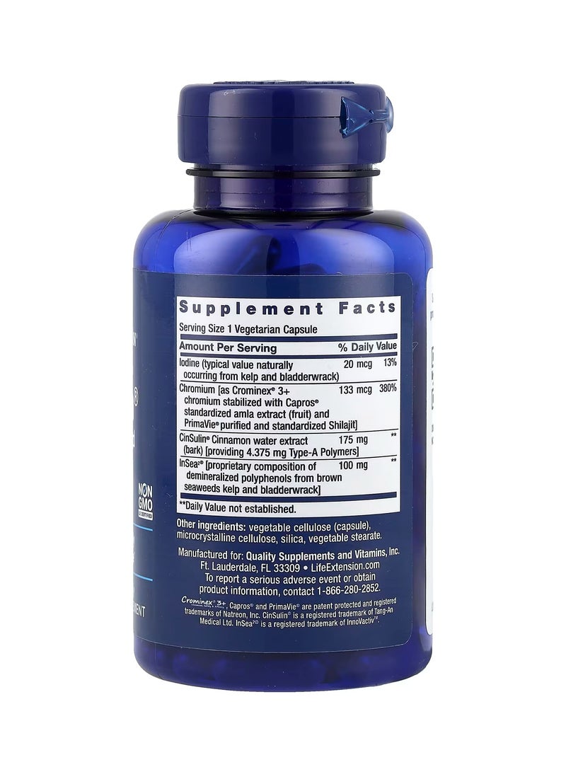 Life Extension CinSulin with InSea2 and Crominex 3+ 90 Vegetarian Capsules  - Image 2