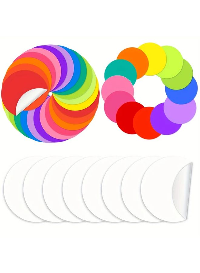 12 Pcs 11 Inch Dry Erase Dot Circle Wall Decals White Removable Vinyl Stickers For Whiteboard Classroom Office And Home Use Reusable Stickers For Teaching Training Project Tracking - Image 1