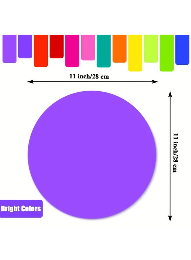 12 Pcs 11 Inch Dry Erase Dot Circle Wall Decals White Removable Vinyl Stickers For Whiteboard Classroom Office And Home Use Reusable Stickers For Teaching Training Project Tracking - Image 2