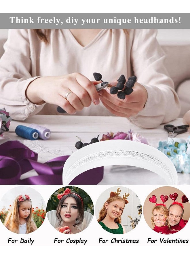 Wecoe White Headband Women 1.6 Inch Wide Matte Satin Headband Women Non Slip Fashion Plain Head Band Solid Hair Band DIY Holiday Hair Accessories for Women Girls Diademas Para Mujer Gifts - Image 4