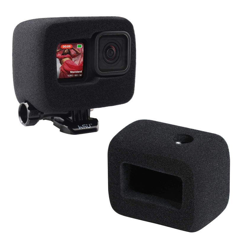 HSU Windslayer Cover for GoPro Hero 13/12/11/10/9 Black, Windslayer Cover Housing Frame Case, Video Noise Reduction Accessory (2 Pack) - Image 1